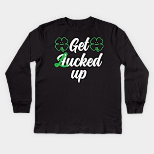 St Patricks Day Get Lucked Kids Long Sleeve T-Shirt